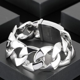 Mode Herren Poliert Hand Schmuck Titan Armband