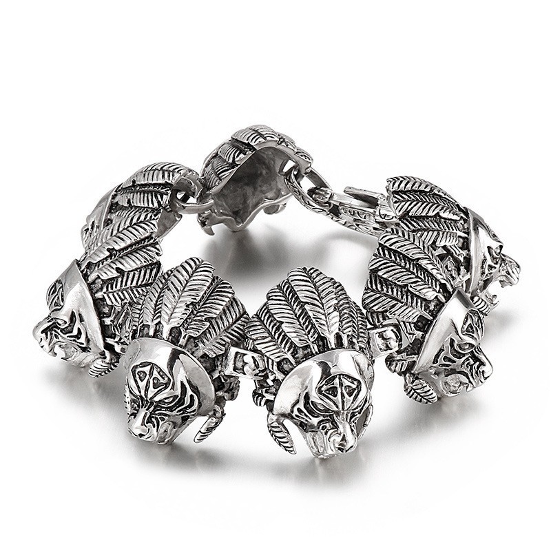 Cooles General Warrior Head Titan Armband Für Männer Cooles General Warrior Head Titan Armband Für Männer