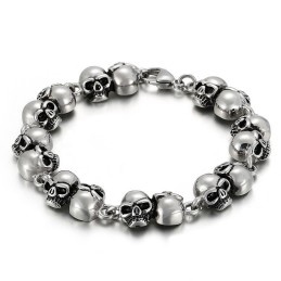 Modisches Titan-Totenkopf-Armband Für Herren