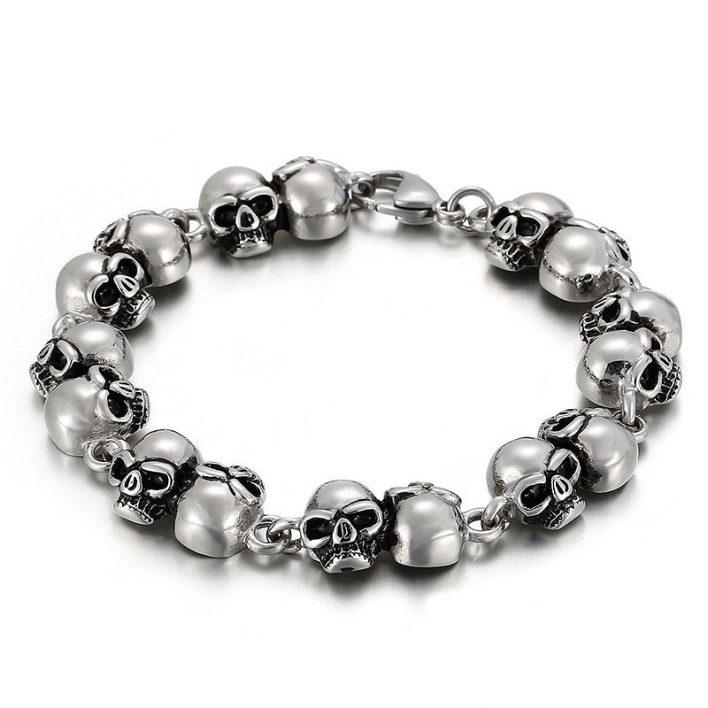 Modisches Titan-Totenkopf-Armband Für Herren Modisches Titan-Totenkopf-Armband Für Herren