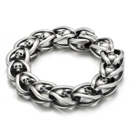 Modisches Titan-Totenkopf-Armband Für Herren