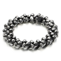 Modisches Titan-Totenkopf-Armband Für Herren