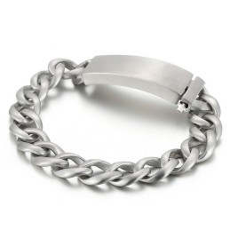 Street Cool Herren-Titanarmband Mit Sand-Finish