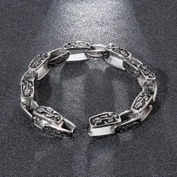 Gemustertes Titanarmband Hipster Herrenmode Accessoire