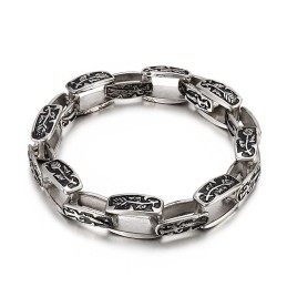 Gemustertes Titanarmband Hipster Herrenmode Accessoire