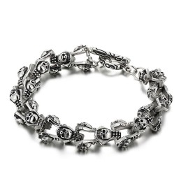Schickes Herren-Armband Aus Titan Mit Totenkopf-Geisterkopf-Guss