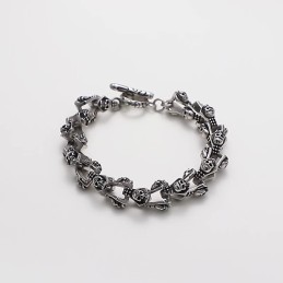 Schickes Herren-Armband Aus Titan Mit Totenkopf-Geisterkopf-Guss