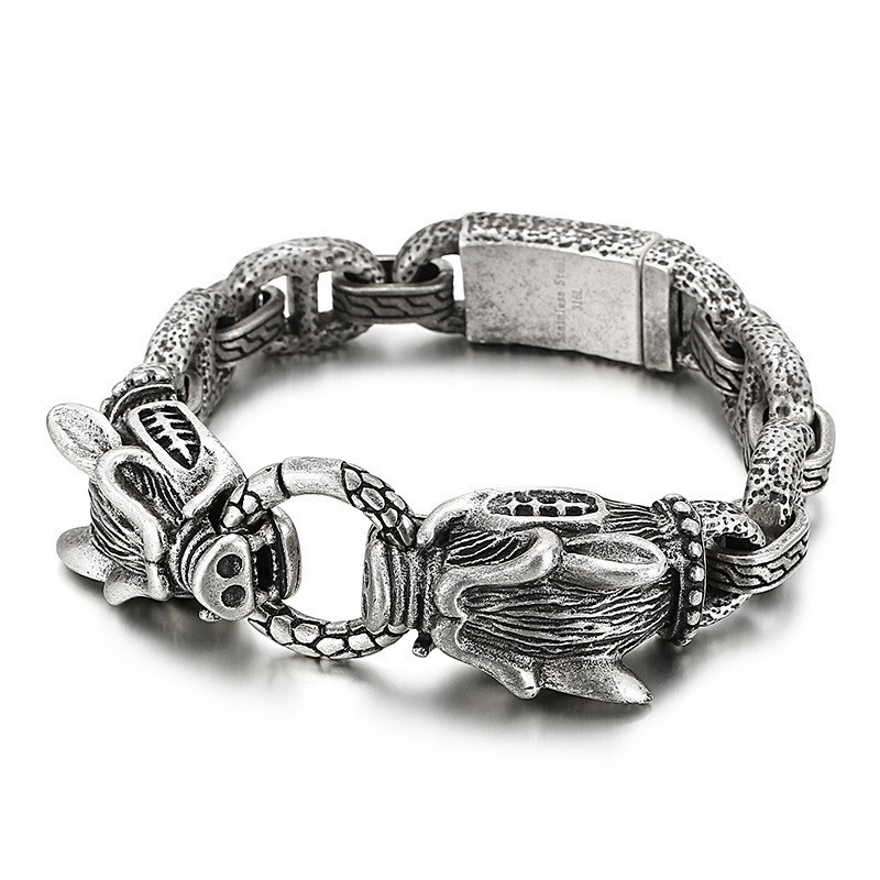 Schickes Armband Titan Wildschwein Armband Für Männer Schickes Armband Titan Wildschwein Armband Für Männer