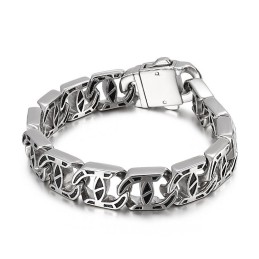 Schickes Herren-Armband Mit Casting-Charm Aus Titan
