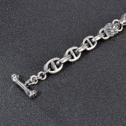 Mode Titan Tag Wort Kette Löwenkopf Herren Armband Bühne Zubehör