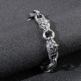 Mode Titan Tag Wort Kette Löwenkopf Herren Armband Bühne Zubehör