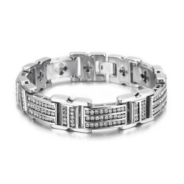 Modische Titan-Herrenarmbänder Mit Diamanten