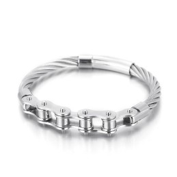 Schickes Titan-Biker-Kettenspleißarmband Für Männer Und Frauen