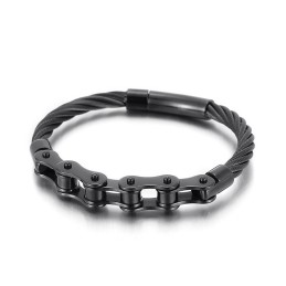 Schickes Titan-Biker-Kettenspleißarmband Für Männer Und Frauen