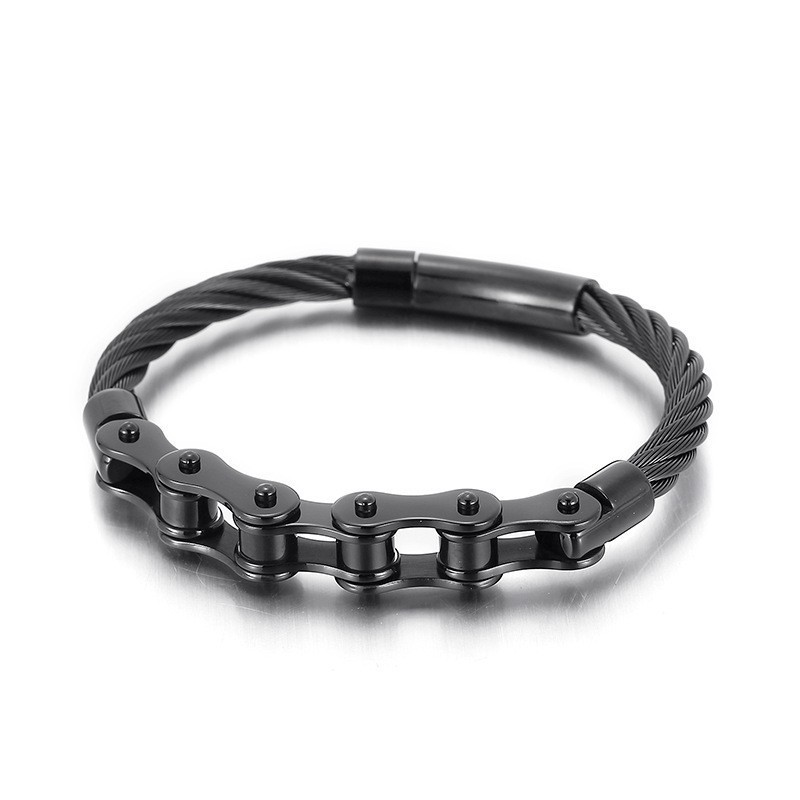 Schickes Titan-Biker-Kettenspleißarmband Für Männer Und Frauen Schickes Titan-Biker-Kettenspleißarmband Für Männer Und Frauen