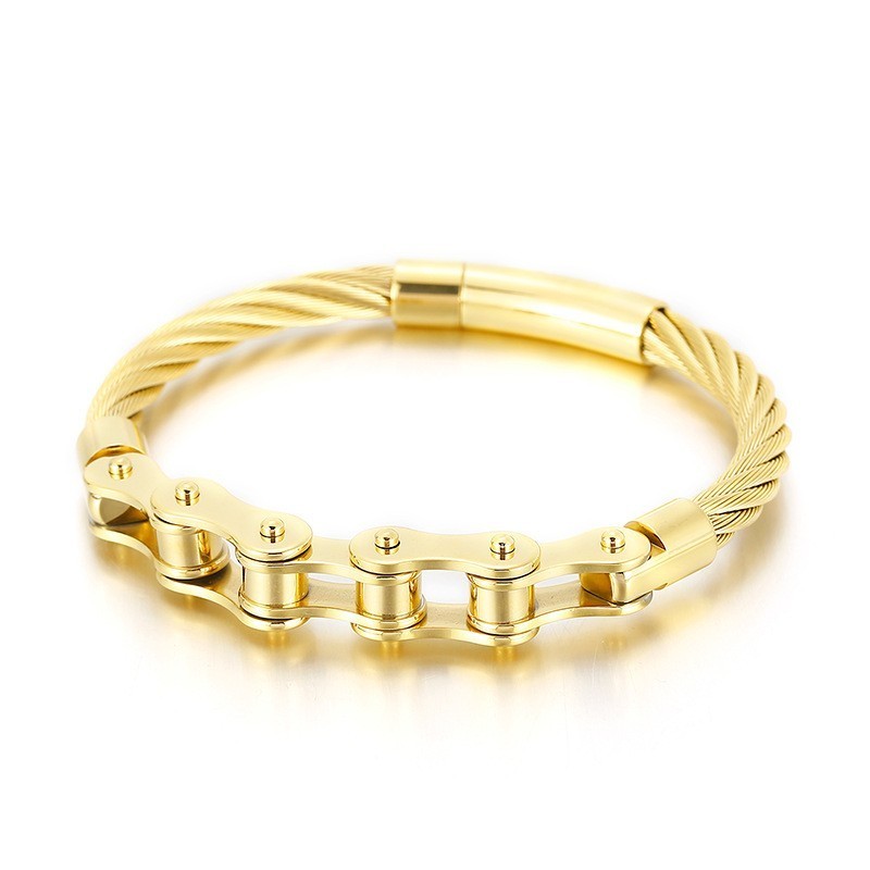 Schickes Titan-Biker-Kettenspleißarmband Für Männer Und Frauen Schickes Titan-Biker-Kettenspleißarmband Für Männer Und Frauen