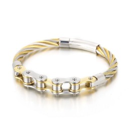 Schickes Titan-Biker-Kettenspleißarmband Für Herren Und Damen