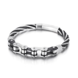 Schickes Titan-Biker-Kettenspleißarmband Für Männer Und Frauen