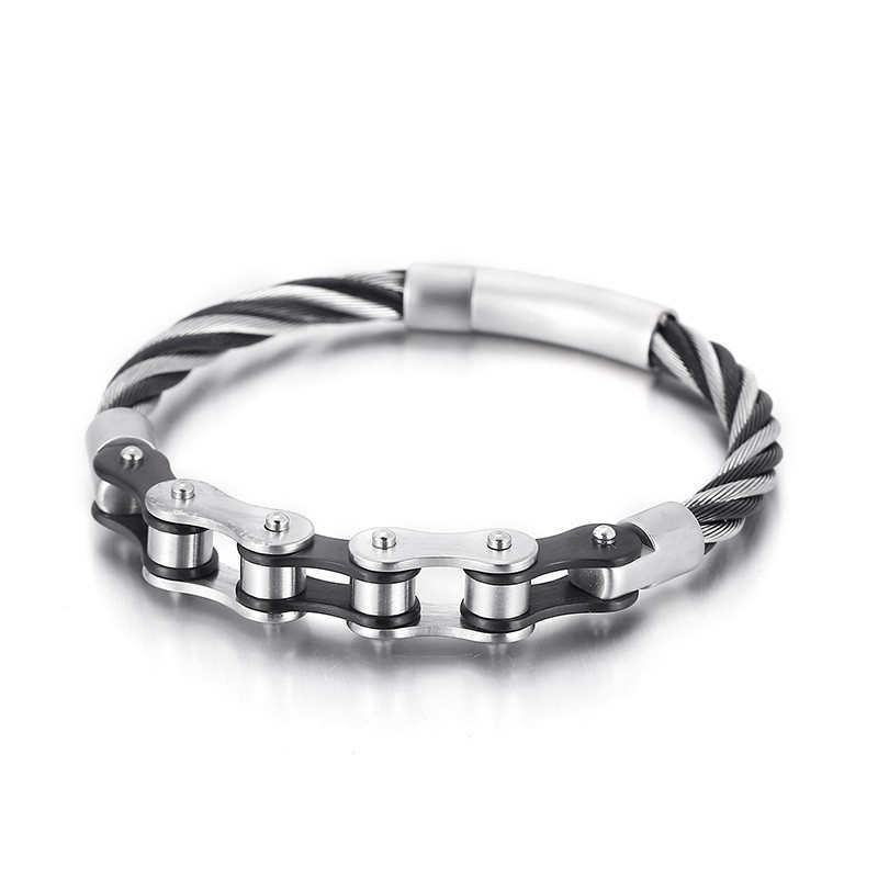 Schickes Titan-Biker-Kettenspleißarmband Für Männer Und Frauen Schickes Titan-Biker-Kettenspleißarmband Für Männer Und Frauen