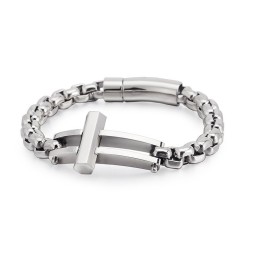 Kreuzquadrat Titan Kettenarmband Für Männer