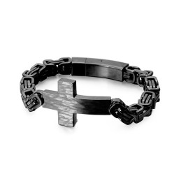 Kruzifix-Biegearmband Herren-Kettenarmband Mit Kaiserrücken