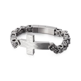 Cross Bend Bracelet Herren-Kettenarmband Mit Kaiserrücken