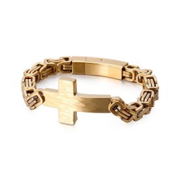 Cross Bend Bracelet Herren-Kettenarmband Mit Kaiserrücken