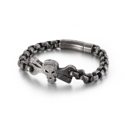 Titan-Totenkopfarmband Für Herren