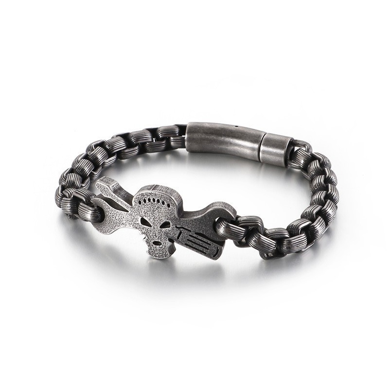 Titan-Totenkopfarmband Für Herren Titan-Totenkopfarmband Für Herren
