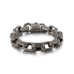 Neues Schickes Herren-Tide-Armband Aus Titan Mit Muster
