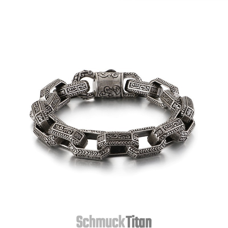 Neues Schickes Herren-Tide-Armband Aus Titan Mit Muster