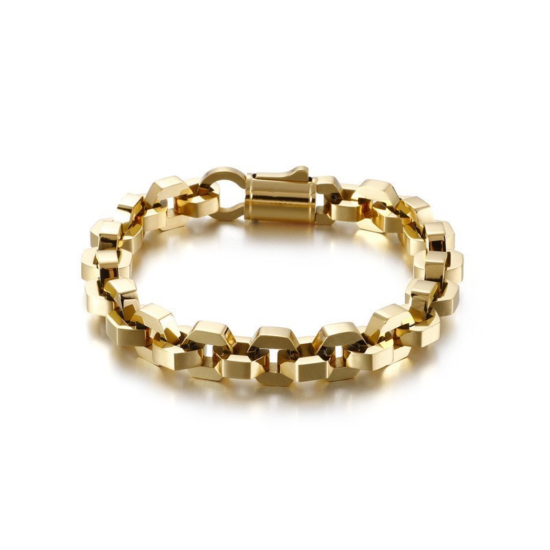 Elegantes Geometrisches Herrenarmband Aus Titan Elegantes Geometrisches Herrenarmband Aus Titan