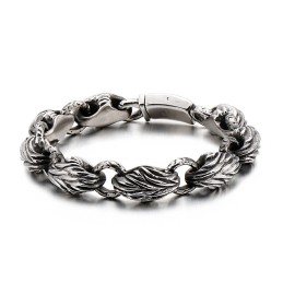 Version Des Tide Herren-Titanblattarmbands