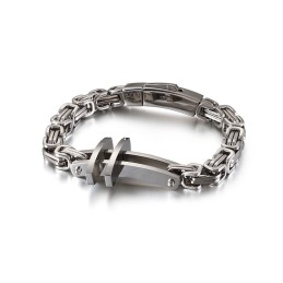 Neu Herren Titan Armbänder Klassische Kreuz Armbänder
