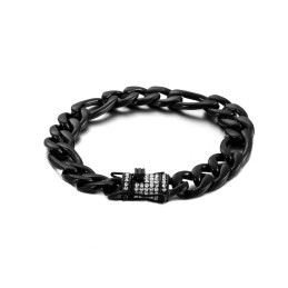 Modisches Schwarzes Titanarmband Für Herren