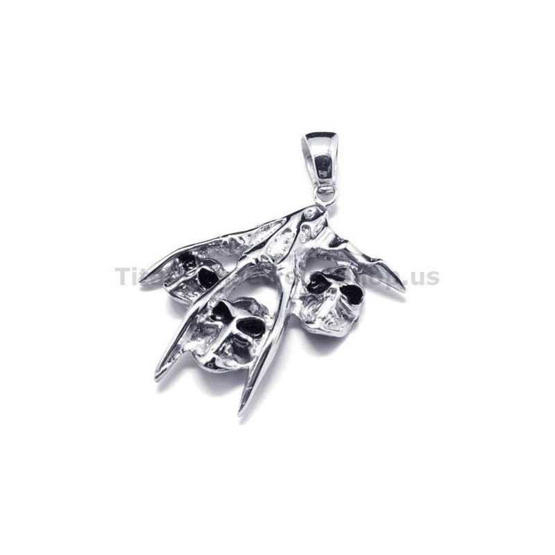 Anhänger Aus Reinem Titan Mit Totenkopf-Design, Inklusive Kette Anhänger Aus Reinem Titan Mit Totenkopf-Design, Inklusive Kette