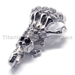 Anhänger Aus Reinem Titan Mit Handknochen-Design – Inklusive Kette