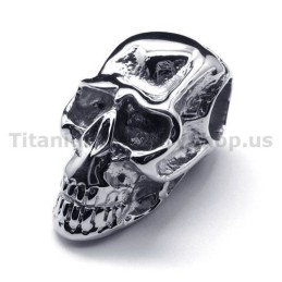 Anhänger Aus Reinem Titan Mit Totenkopf-Design, Inklusive Kette