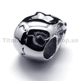 Anhänger Aus Reinem Titan Mit Totenkopf-Design, Inklusive Kette