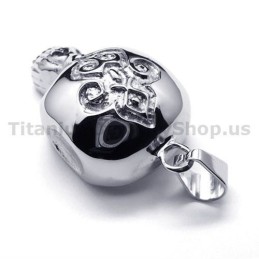 Anhänger Aus Reinem Titan Mit Totenkopf-Design, Inklusive Kette