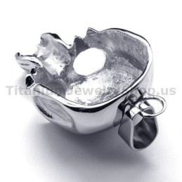 Anhänger Aus Reinem Titan Mit Totenkopf-Design, Inklusive Kette