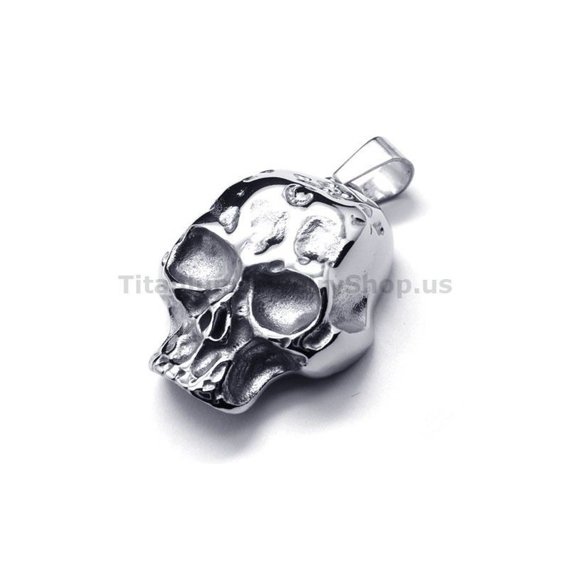 Anhänger Aus Reinem Titan Mit Totenkopf-Design, Inklusive Kette Anhänger Aus Reinem Titan Mit Totenkopf-Design, Inklusive Kette