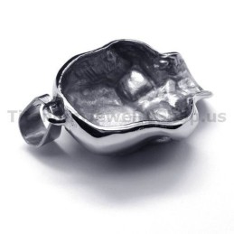 Anhänger Aus Reinem Titan Mit Totenkopf-Design, Inklusive Kette