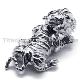 Tigeranhänger Aus Reinem Titan – Kostenlose Kette