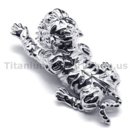 Tigeranhänger Aus Reinem Titan – Kostenlose Kette