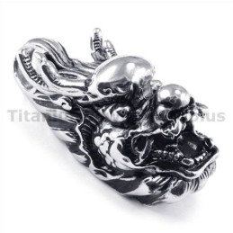Titan-Anhänger Mit Loong-Kopf – Kostenlose Kette