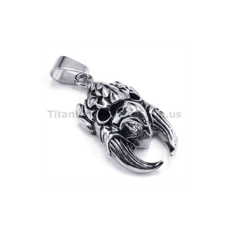 Titan-Anhänger Mit Falkenschädel, Inklusive Kette Titan-Anhänger Mit Falkenschädel, Inklusive Kette
