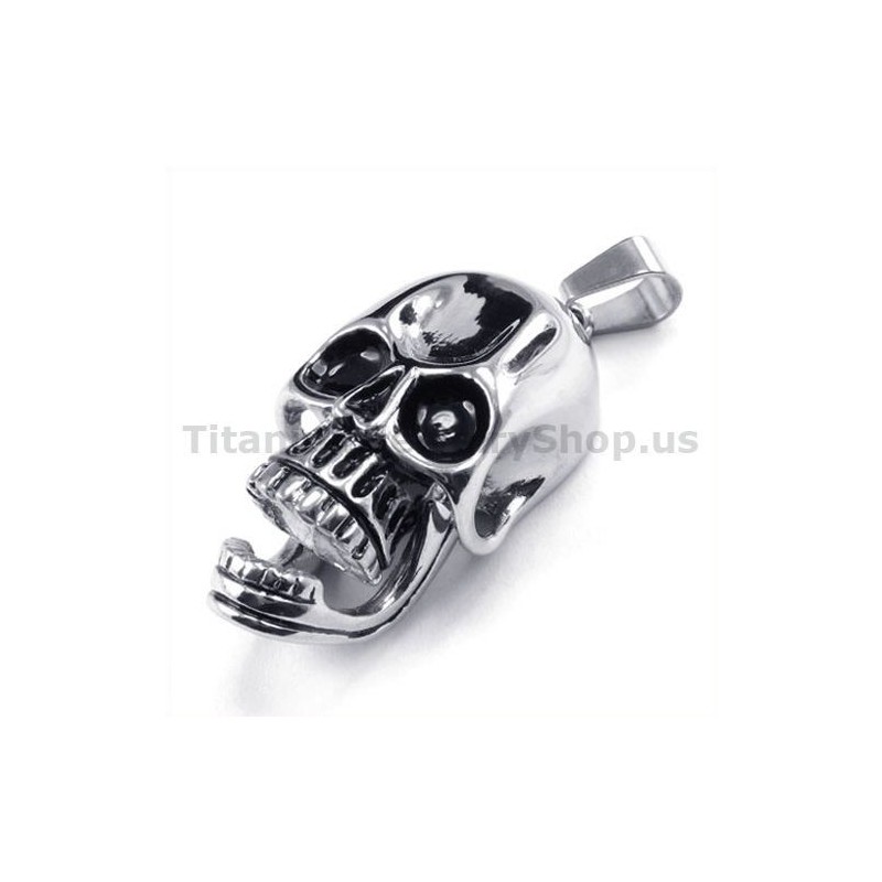 Anhänger Aus Reinem Titan Mit Totenkopf-Design, Inklusive Kette Anhänger Aus Reinem Titan Mit Totenkopf-Design, Inklusive Kette