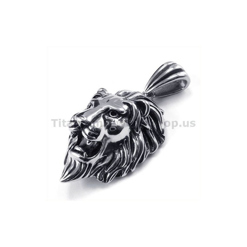 Titan Löwenkopf Anhänger - Kostenlose Kette Titan Löwenkopf Anhänger - Kostenlose Kette