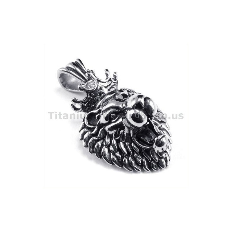 Titan-Anhänger Mit Dem Kopf Des König Der Löwen – Inklusive Kette Titan-Anhänger Mit Dem Kopf Des König Der Löwen – Inklusive Kette